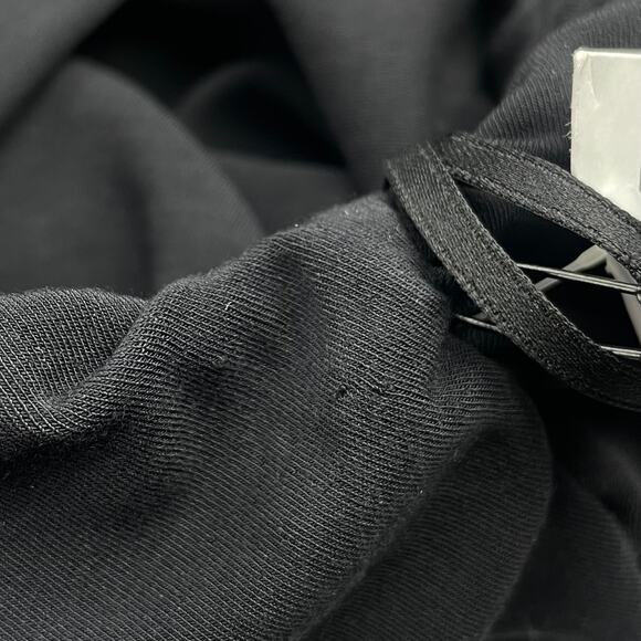 TEN BABATON Aritzia Veritgo Midi Body Hugging One Shoulder Dress Sz 2XS Black - Picture 9 of 9